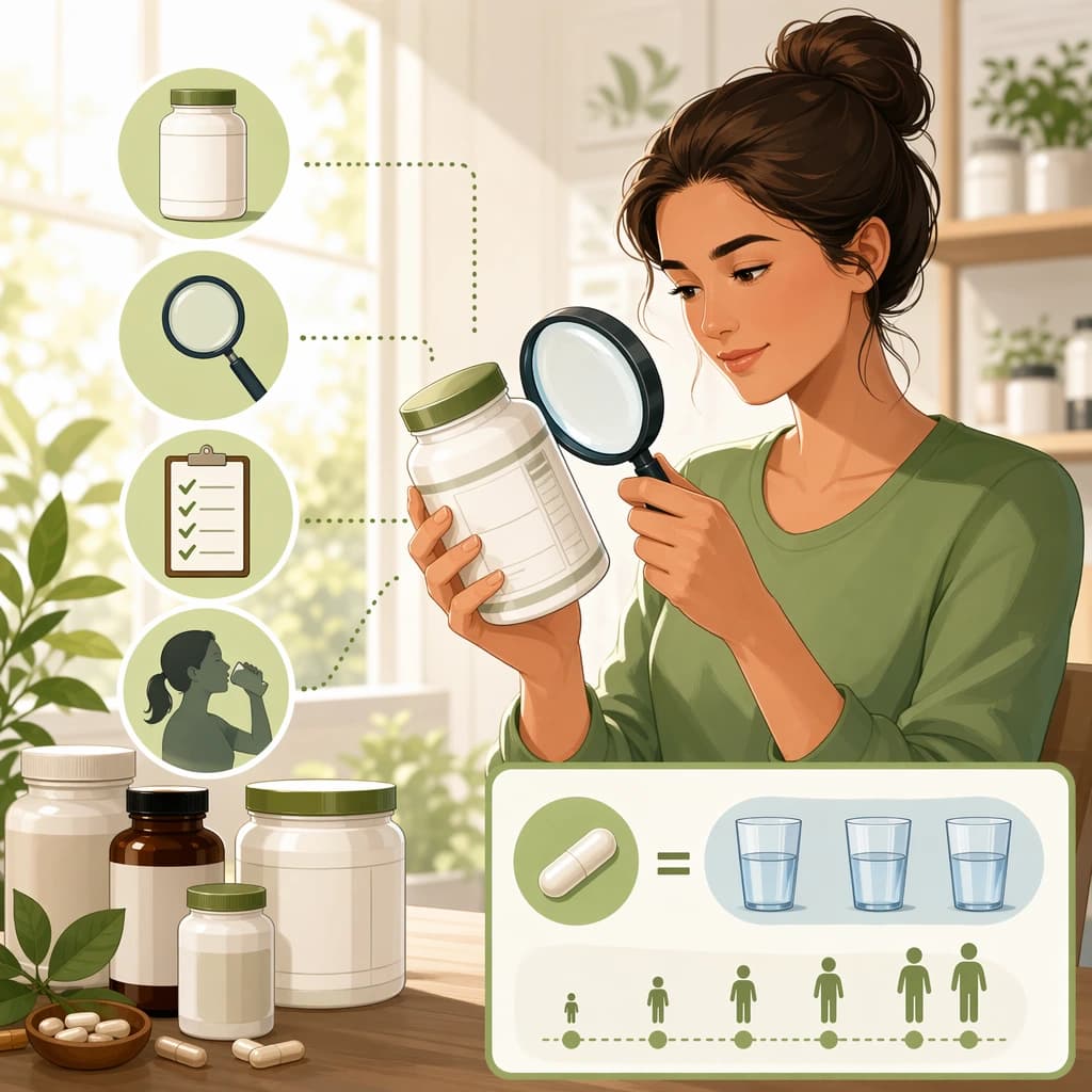 영양제 라벨 읽기 안내 이미지