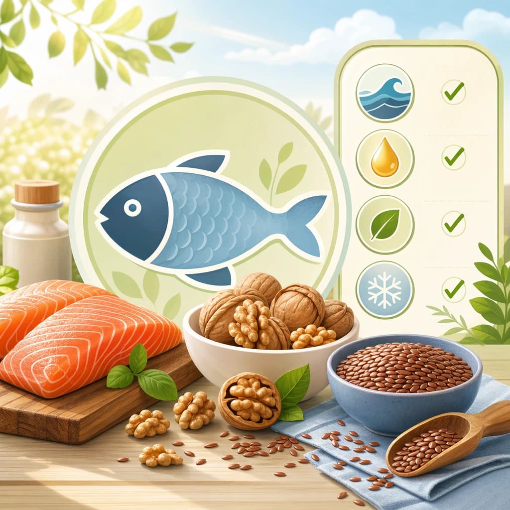오메가3 식품 급원 안내 이미지